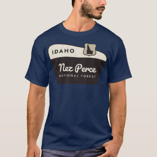 Nez Perce National Forest Idaho welkomstbord T-shirt