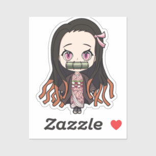 Nezuko - Demon Slayer Schattigee anime stijl chibi Sticker