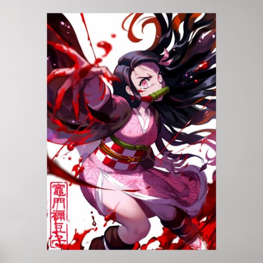 Nezuko Kamado Demon Slayer Poster (Voorkant)