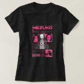 Nezuko Kamado // Neon Synthwave Tee T-shirt (Design voorkant)