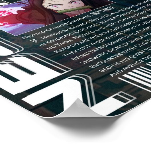 Nezuko poster (Hoek)