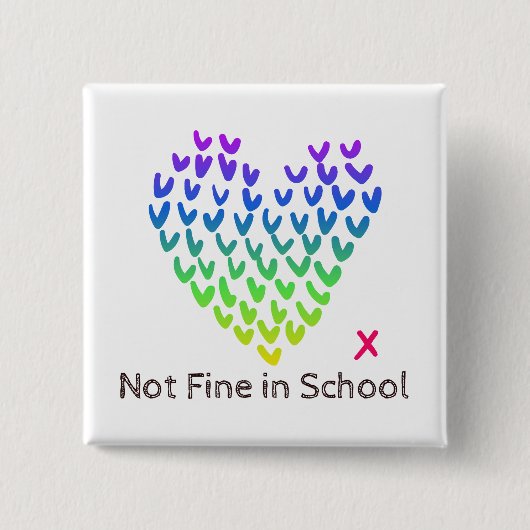 NFIS Square Badge Vierkante Button 5,1 Cm (Voorkant)