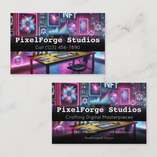 NFT Creator Carte de visite Innovation numérique (Devant / Derrière)