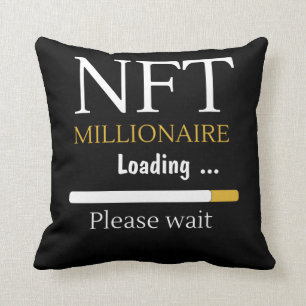 NFT Millionaire Loading crypto currency trading Kussen