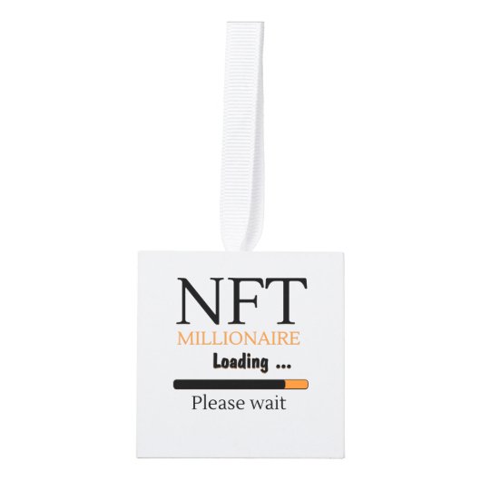 NFT Millionaire Loading please wait funny crypto Kubus Ornament (Voorkant)