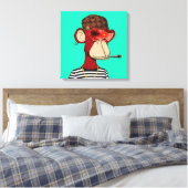 NFT-monkey Canvas Afdruk (Insitu (Slaapkamer))