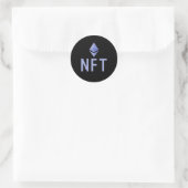 NFT Non-Fungiable Token NFTs Funny Ronde Sticker (Tas)