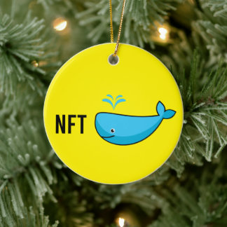 NFT Whale Art Funny Keramisch Ornament
