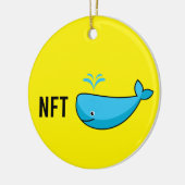 NFT Whale Art Funny Keramisch Ornament (Links)