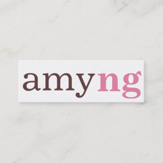 NG, AMY MINI VISITEKAARTJE