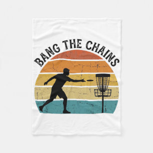 Ng The Chains Retro Disc Golf Silhouette Vintage Z Fleece Deken