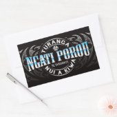 Ngati Porou Lifer Moko Chrome Rechthoekige Sticker (Envelop)