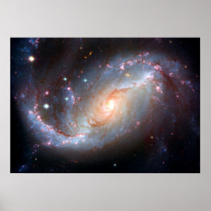 NGC 1672 Spiral Galaxy Poster