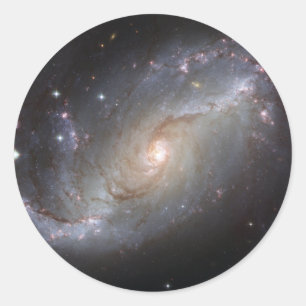 NGC 1672 Spiral Galaxy Ronde Sticker