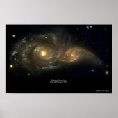 NGC-2207 en IC-2163 Graasbijlen Poster (Voorkant)