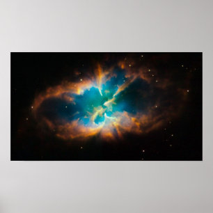 NGC 2818 Planetaire nebula die gloeien Poster