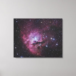 NGC 281, Emissie Nebula en Open Cluster in Cassi Canvas Afdruk