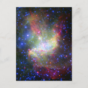 NGC 346-sterrenclusternebula in Tucana Briefkaart