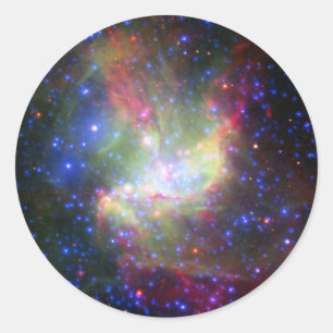NGC 346-sterrenclusternebula in Tucana Ronde Sticker