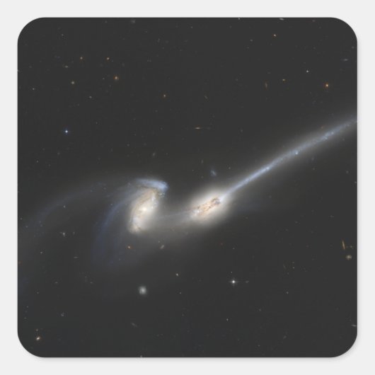NGC 4676, ook bekend als de Mice Galaxies Vierkante Sticker (Voorkant)