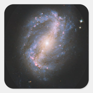 NGC-6217 Afgeblazen spiraalstelsel Vierkante Sticker