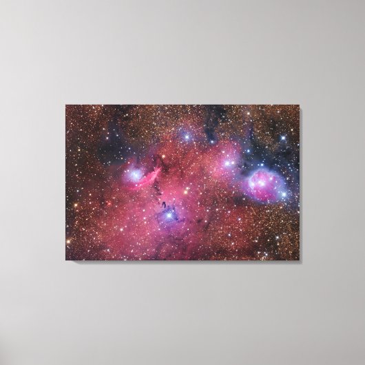 NGC 6559 Nebula in Boogschutter Canvas Afdruk (Voorkant)