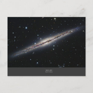 NGC-891 spiraalmelkwegstelsel Briefkaart