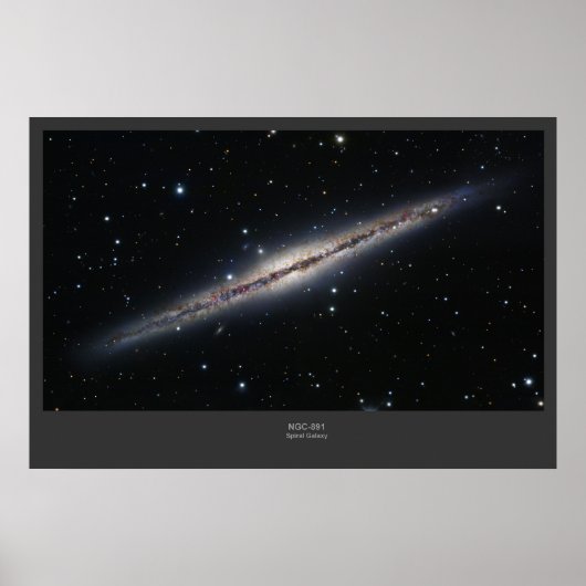 NGC-891 Spiral Galaxy Poster (Voorkant)