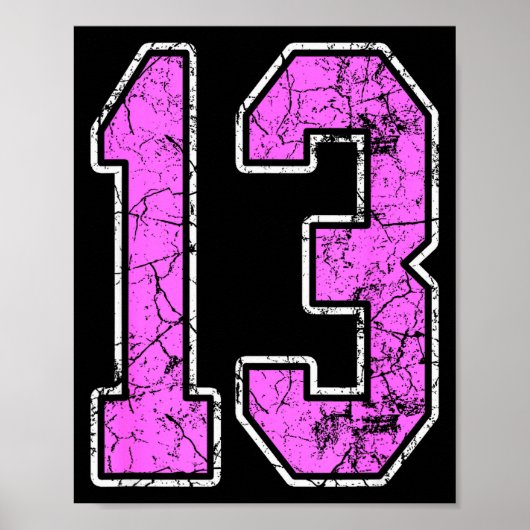 Nge Nk And Nk Number 13 Jersey Player Uniform #13 Poster (Voorkant)