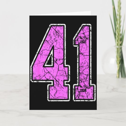 Nge Nk And Nk Number 41 Jersey Player Uniform #41 Kaart (Voorkant)