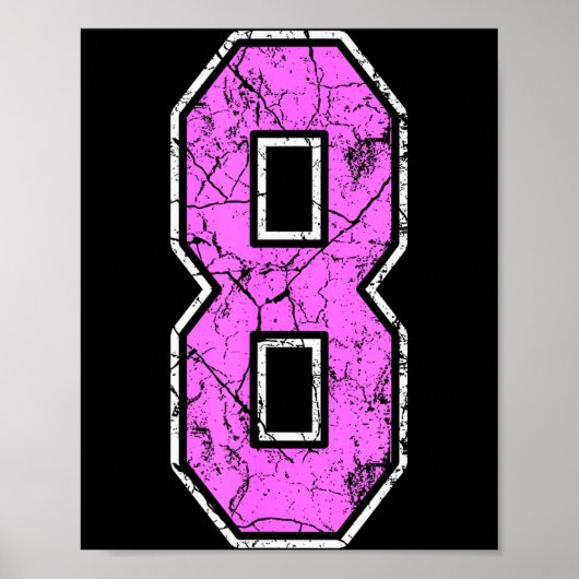 Nge Nk And Nk Number 8 Jersey Player Uniform #8 Poster (Voorkant)