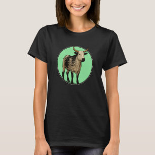 Nguni-rund Nguni-stier T-shirt