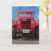 NH Antiek auto blanco begroeting Kaart (Gele Bloem)