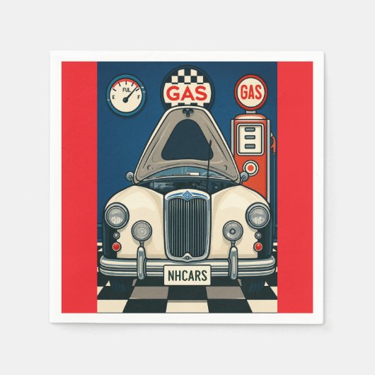 NH Antiek auto illustratie servetten (Voorkant)