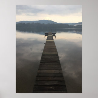 NH Misty Lake Scenery Poster