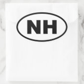 NH New Hampshire Ovale Sticker (Tas)