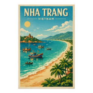 Nha Trang-stad, Vietnam reisposter Perfect Poster