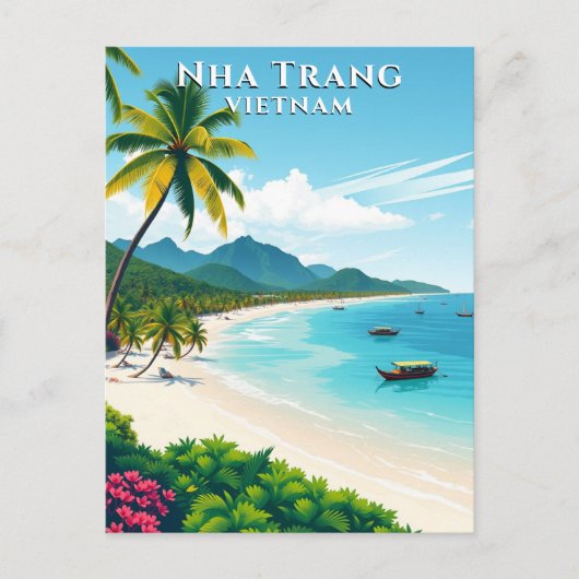 Nha Trang Vietnam Beach Reizen Briefkaart (Voorkant)