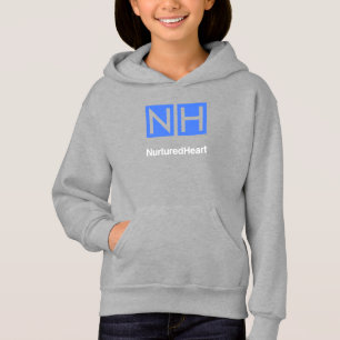 NHI Kids Grey Pullover Sweat - shirt à capuche ave