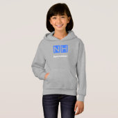 NHI Kids Grey Pullover Sweat - shirt à capuche ave (Devant entier)