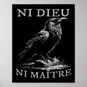 Ni Dieu Ni Maître Anti-autoritair Geen Koning Poster