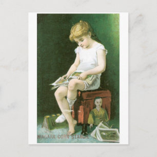 Niagara Corn Starch Girl Reading Briefkaart