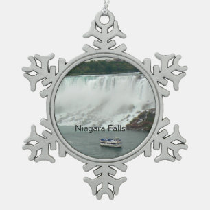 Niagara Falls aan de Canadese kant Tin Sneeuwvlok Ornament