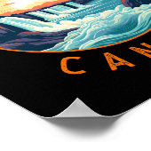 Niagara Falls Canada Retro Distressed Circle  Poster (Hoek)