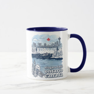 Niagara Falls Canada Simple Skyline Cute Cityscape Mok