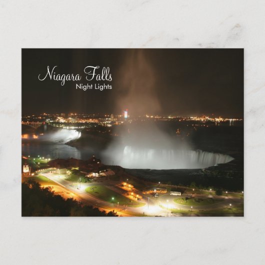 Niagara Falls, Night Lights - Carte postale (Devant)