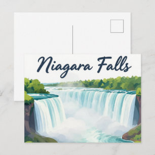 Niagara Falls Schilderachtige Landschapsillustrati Briefkaart