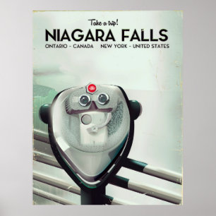 Niagara Falls - USA - affiche de voyage Canada Vin