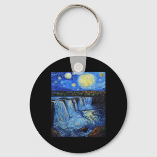 Niagara Falls - Van Gogh stijl - sterrenhemel  Sleutelhanger