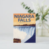 Niagara Falls Vintage Poster Briefkaart (Staand voorkant)